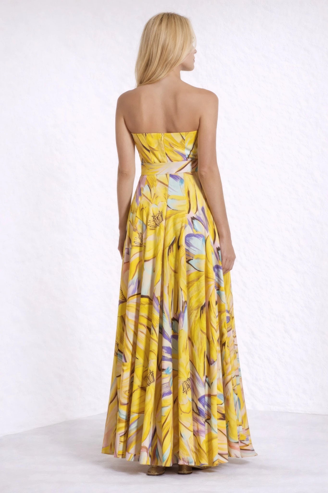 Belted Strapless Maxi Dress | Elora Venecci