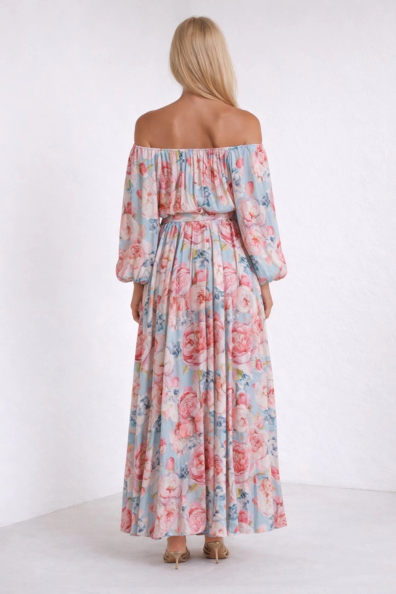 Floral Off Shoulder Maxi Dress | Elora Venecci